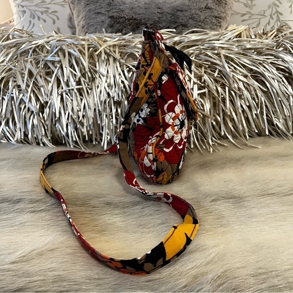 VERA BRADLEY Bittersweet Mini Saddle Bag Crossbody Red Yellow Black Floral 2013 - Picture 11 of 15